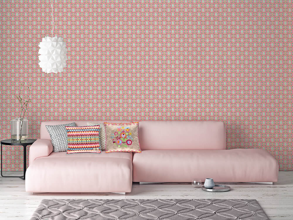 Wandbild Portrait Blumen Rosa Grau-65-TD4028