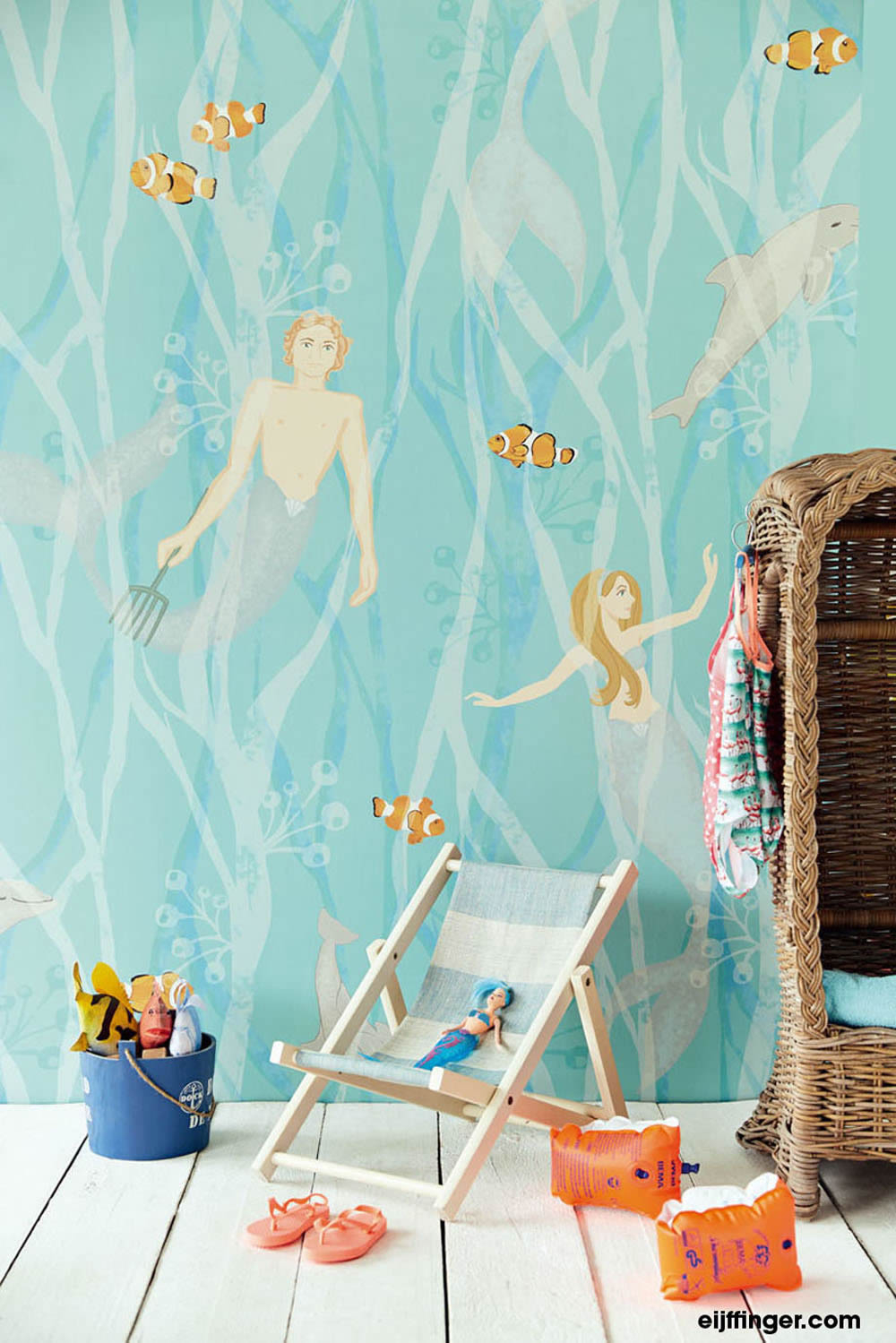 sea mural turquoise-blue-55-364150