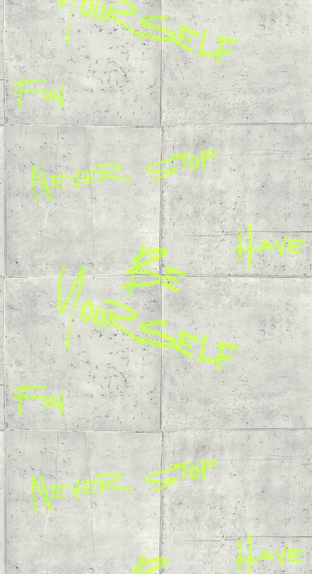 Gray and neon yellow wallpaper graffiti pattern Young and free YNF103319026-36-YNF103319026.1M
