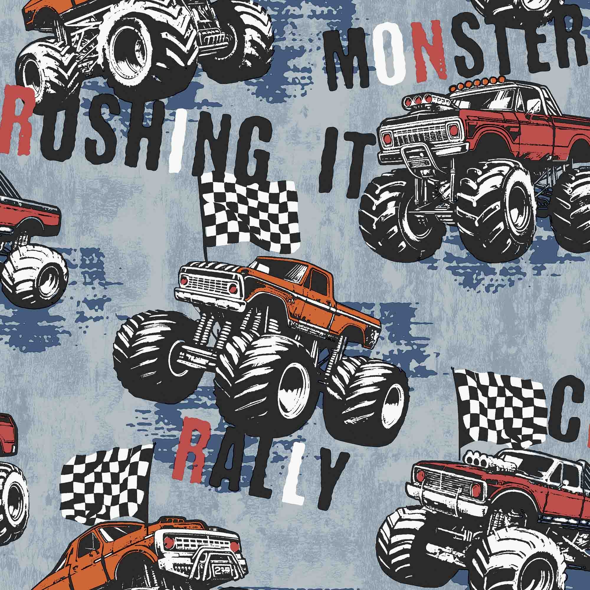Tapete Monstertruck hellblau Vlies G78570