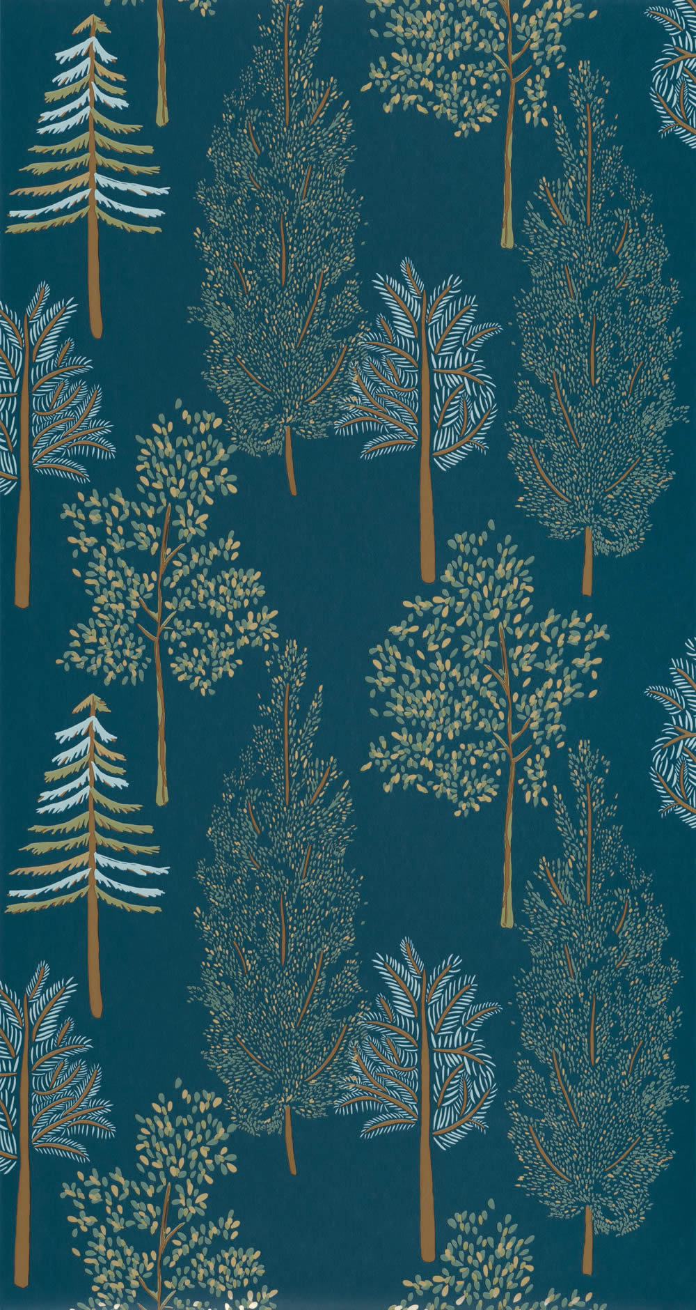 Forest Blue Wallpaper Caselio - La Foret Texdecor FRT102956614-36-FRT102956614.1M