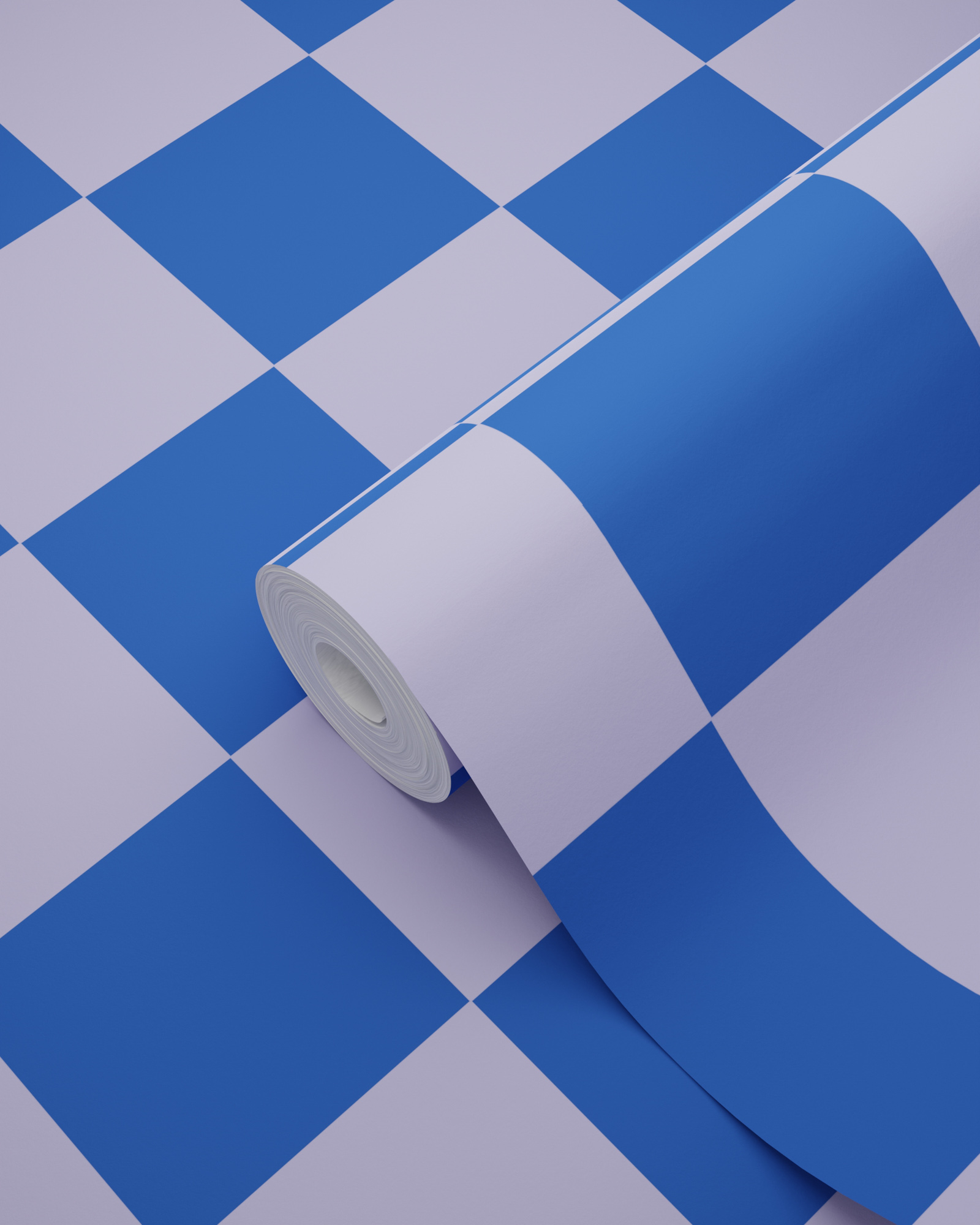 Tapete Tapete Karomuster lila royalblau Vlies 130917