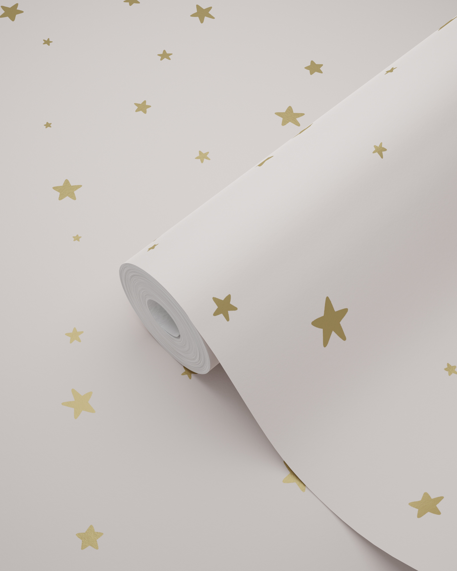 Tapete goldene Sterne Vlies altrosa 139260