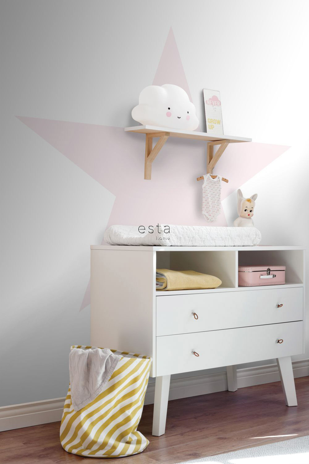 Stern Wandbild großer Stern rosa 186 x 279 cm 158851