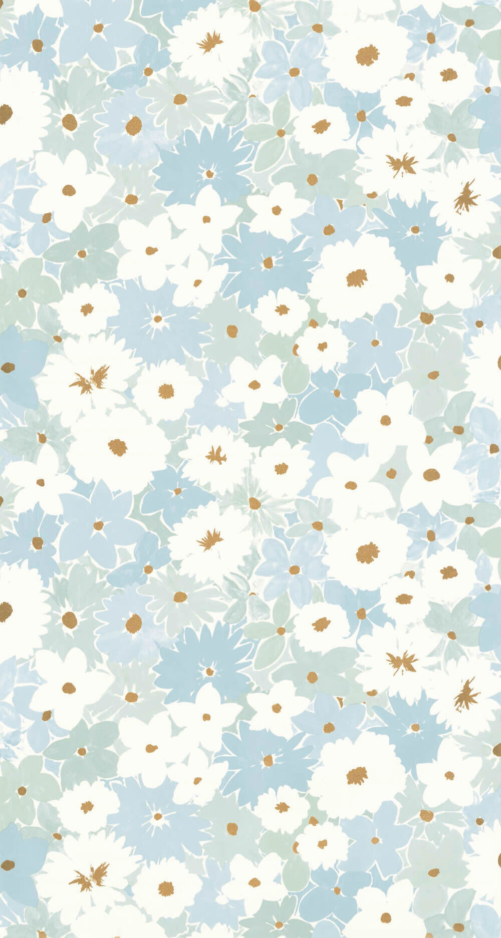 non-woven wallpaper flower meadow flowers white LGG104416659