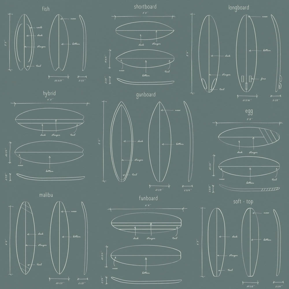 Mistletoe Green Surfboards Wallpaper-23-128870.1M