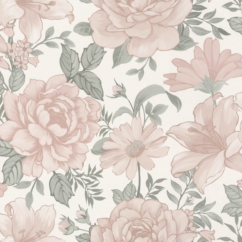 Rosen Vliestapete beige Bambino XIX Rasch 252439