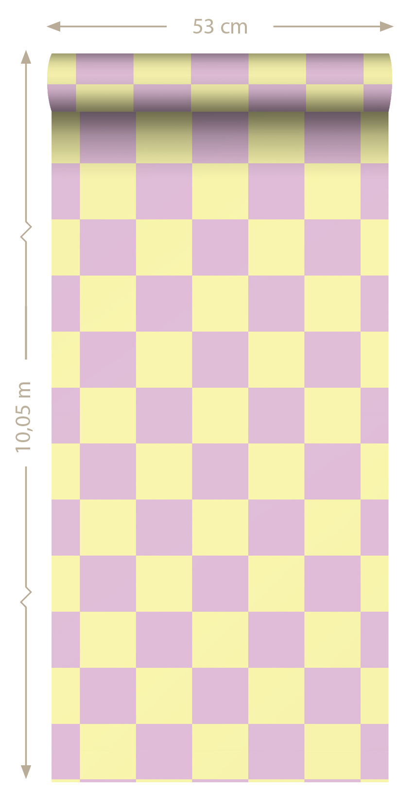 Tapete Karo Tapete lila gelb Colour Pop Vlies 131134