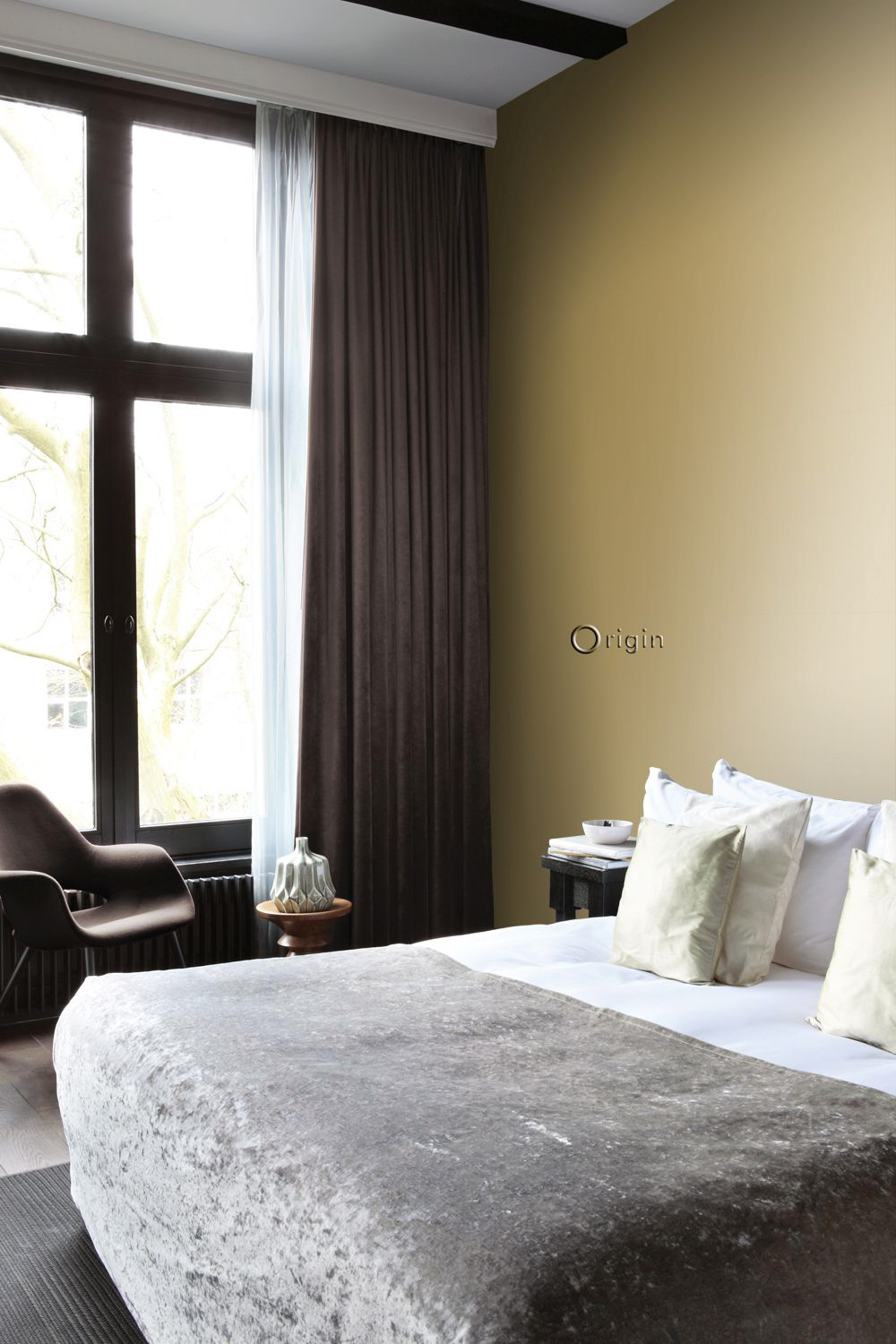 Tapete Unitapete gold glänzend Vlies 347687