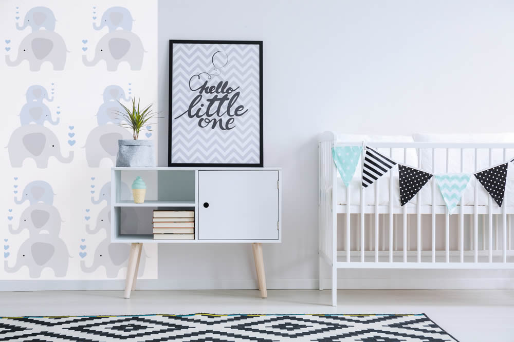 hearts and animals non-woven wallpaper grey, blue and white Little Love AS Creation 381351-8-381351.1M