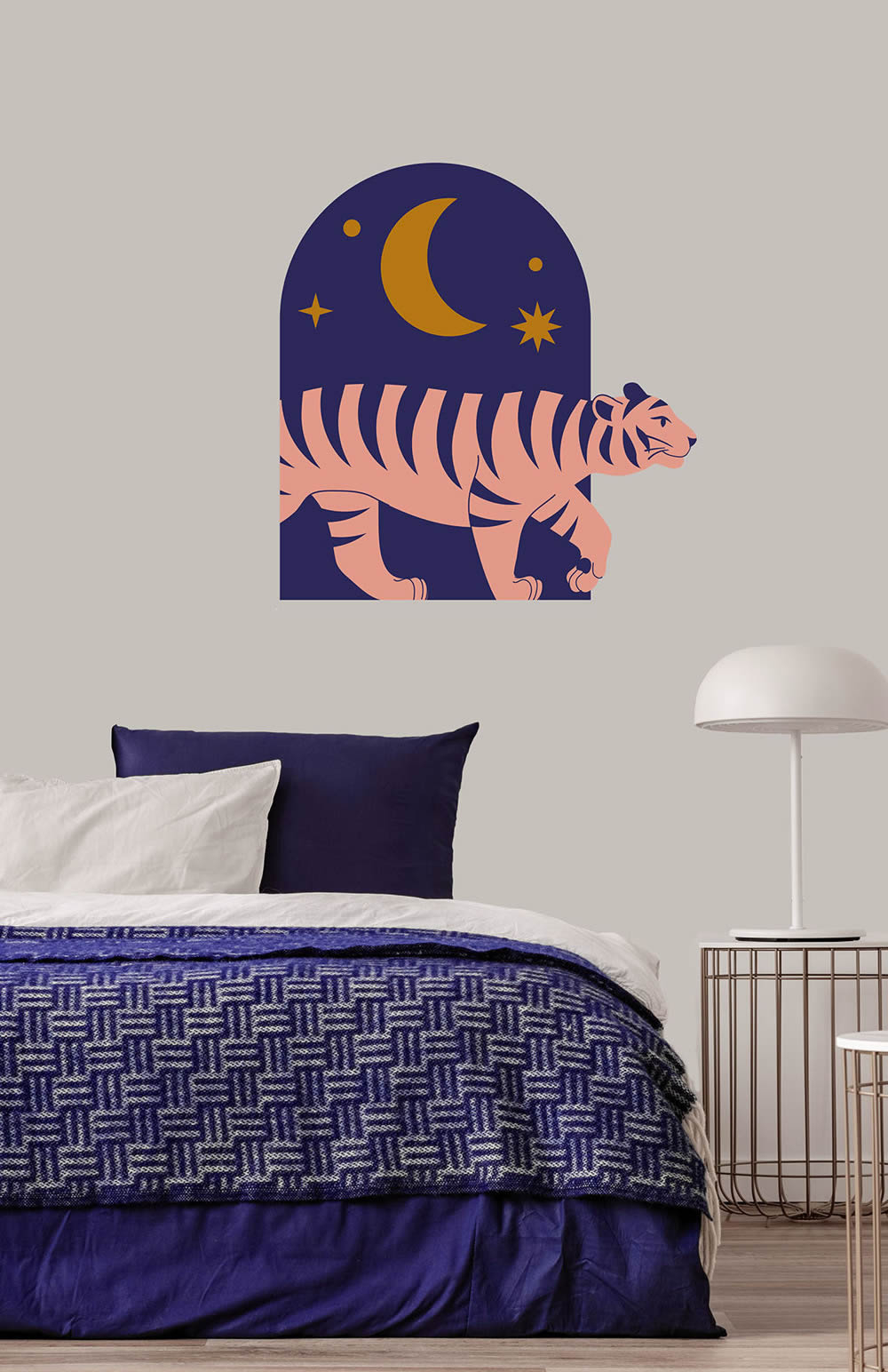 Wandbild Sternenhimmel Tiger vorgekleistert 100 x 104,2 cm