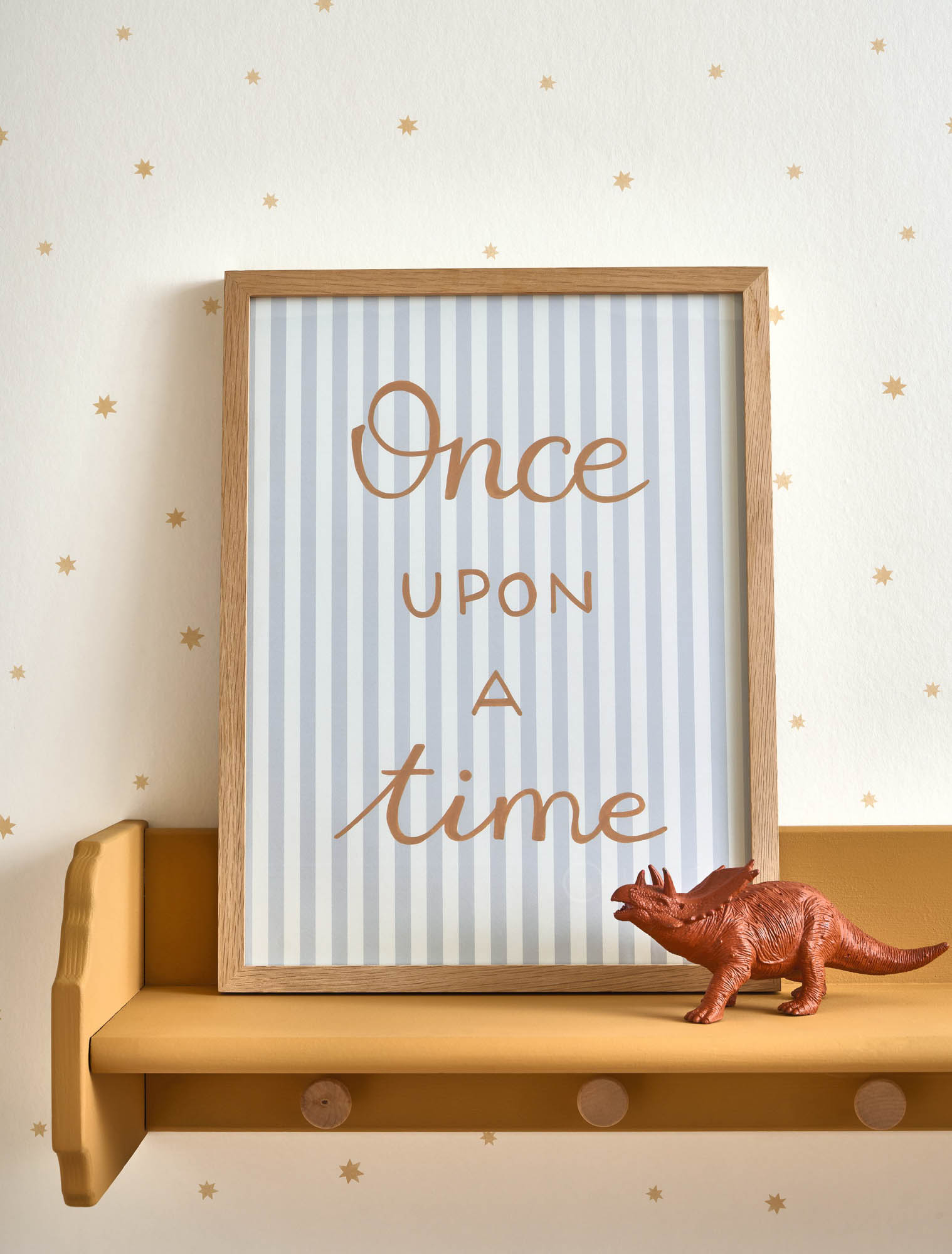 Poster Once Upon a Time Aquarell gestreift blau OUTT203086402