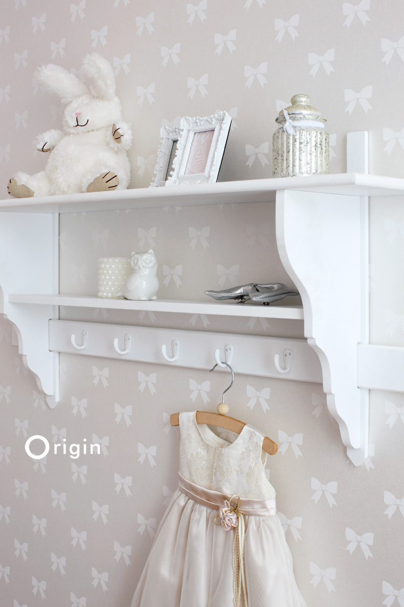 Tapete Schleifen creme weiß glänzend Vlies 346845