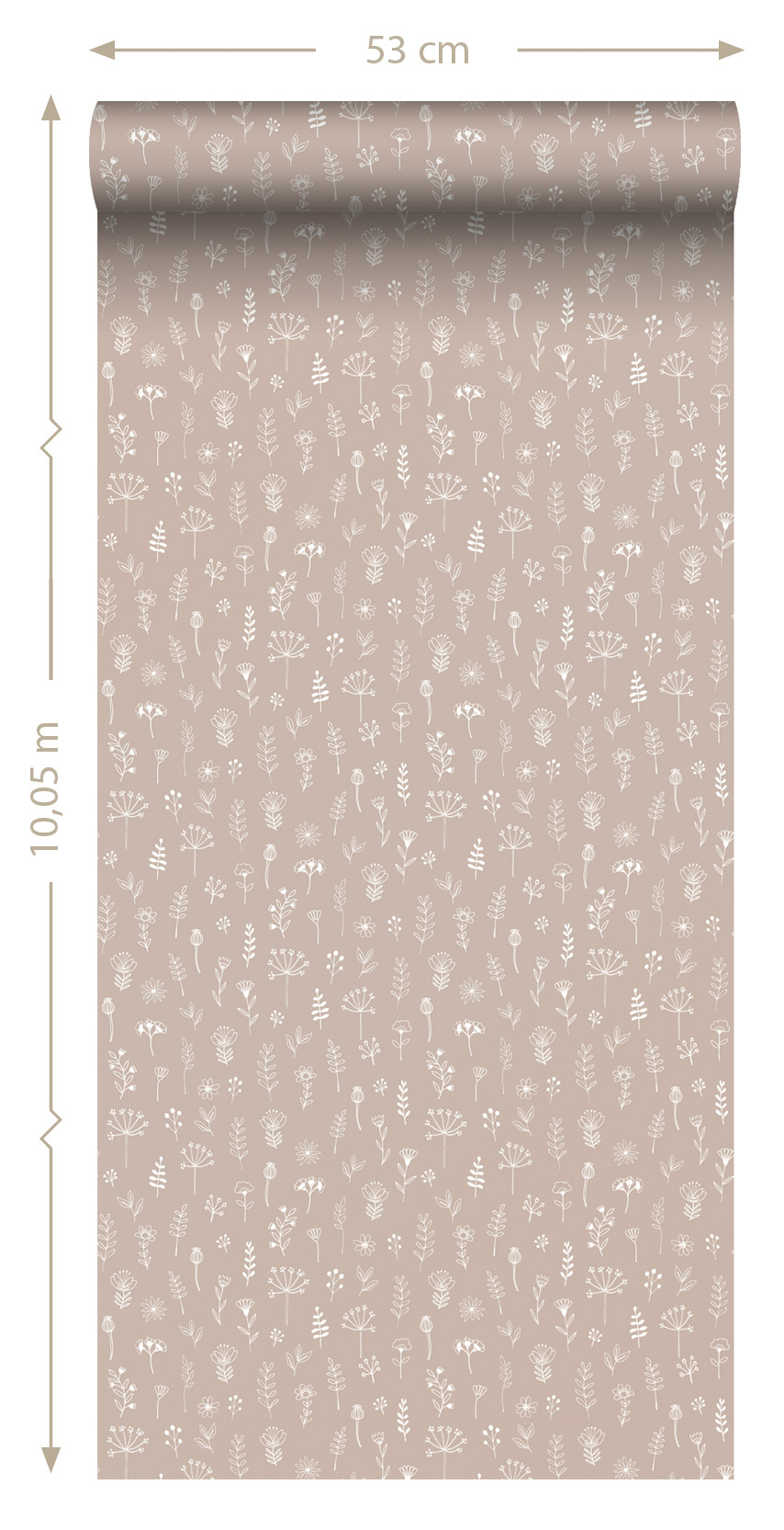 Blumentapete Wildblumen Scandi Vlies altrosa 139280
