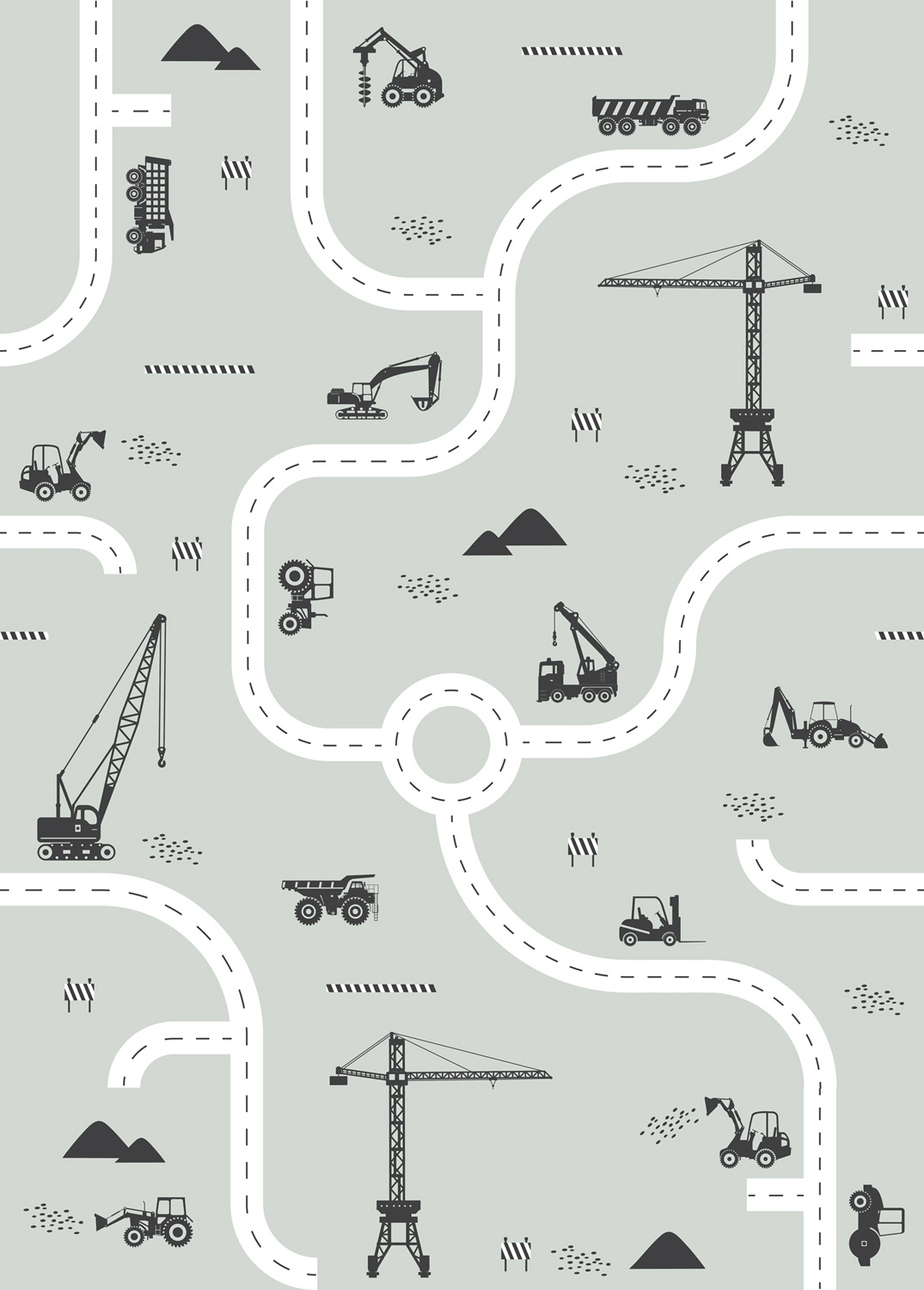 Wandbild Baustelle Straßen mint 200 x 279 cm 159058