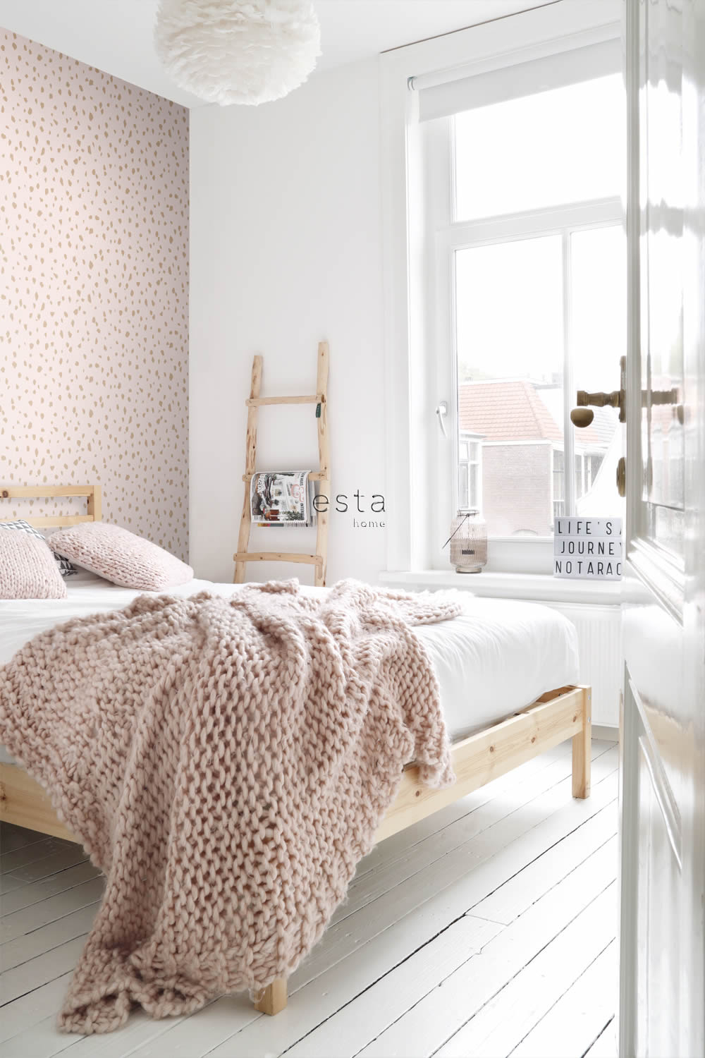 Tapete Vliestapete Terrazzo Muster rosa 139199