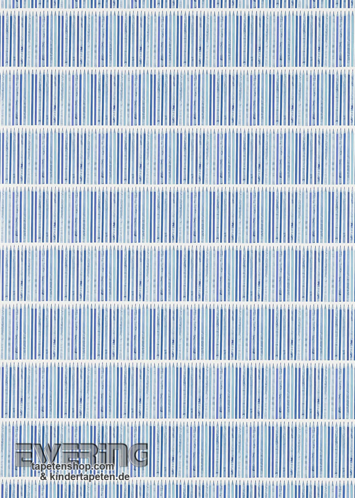 Papiertapete Stifte Blau Junge