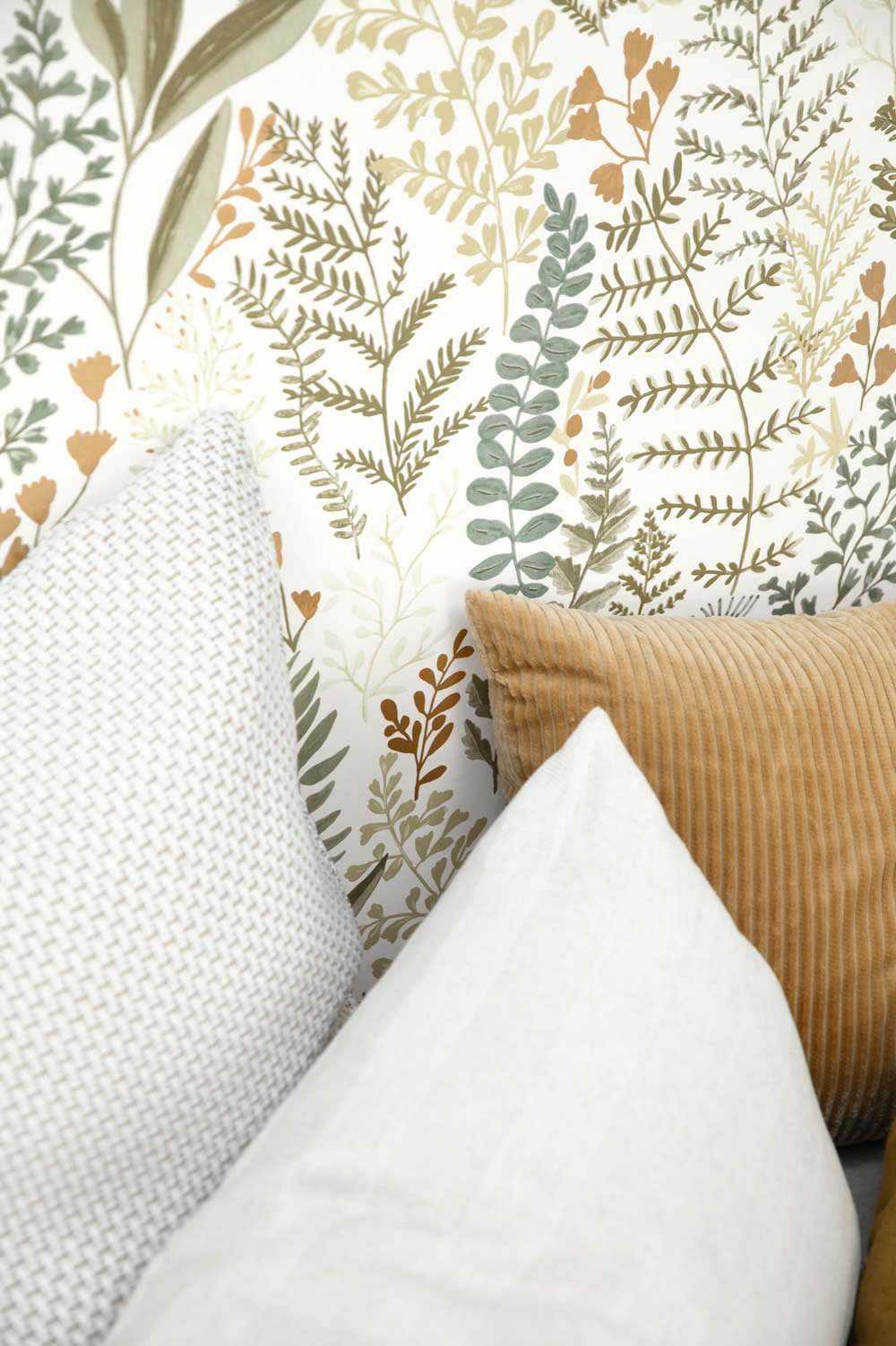 White wallpaper leaves Caselio - La Foret Texdecor FRT102927019-36-FRT102927019.1M
