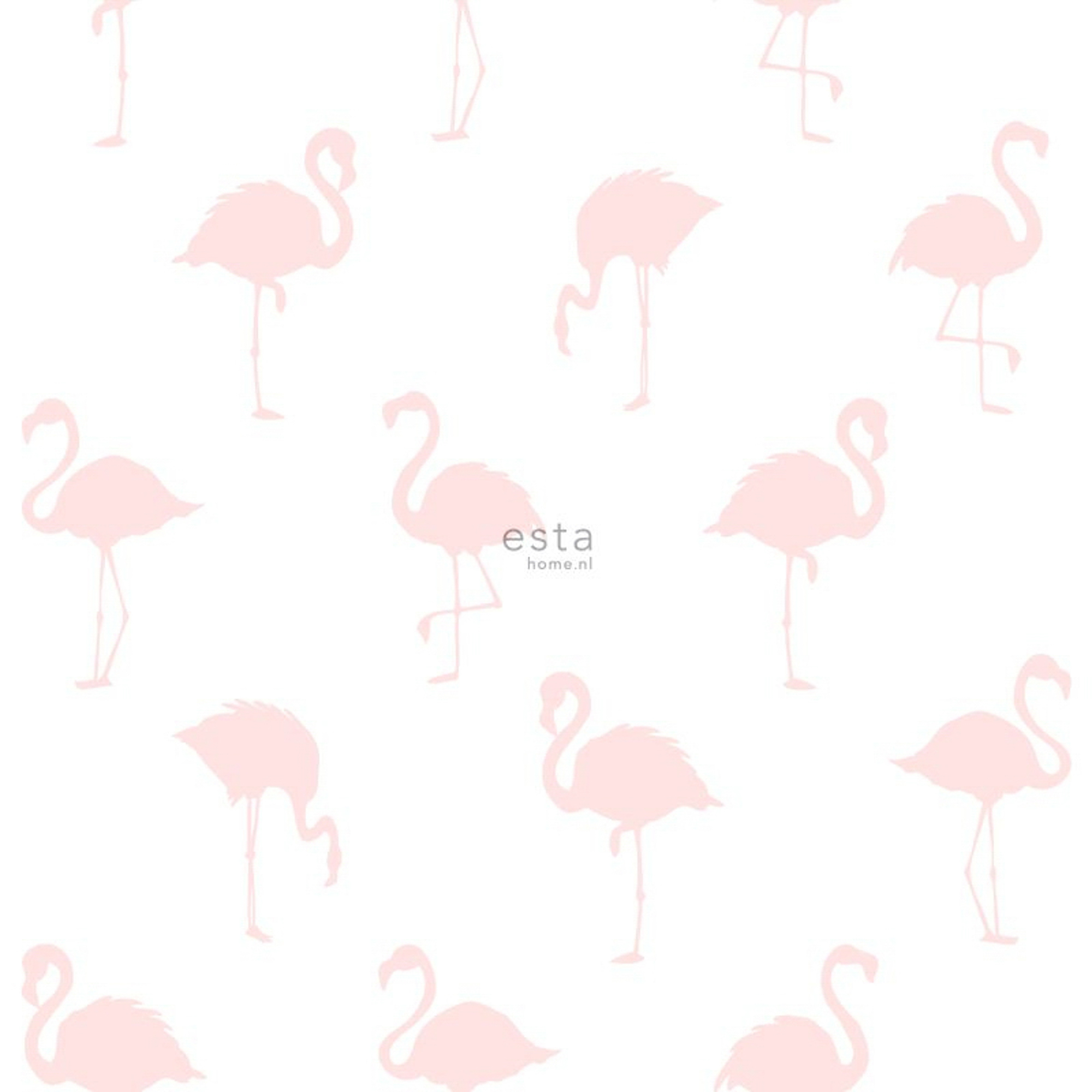 Flamingotapete tropisch rosa weiß Vlies 138918