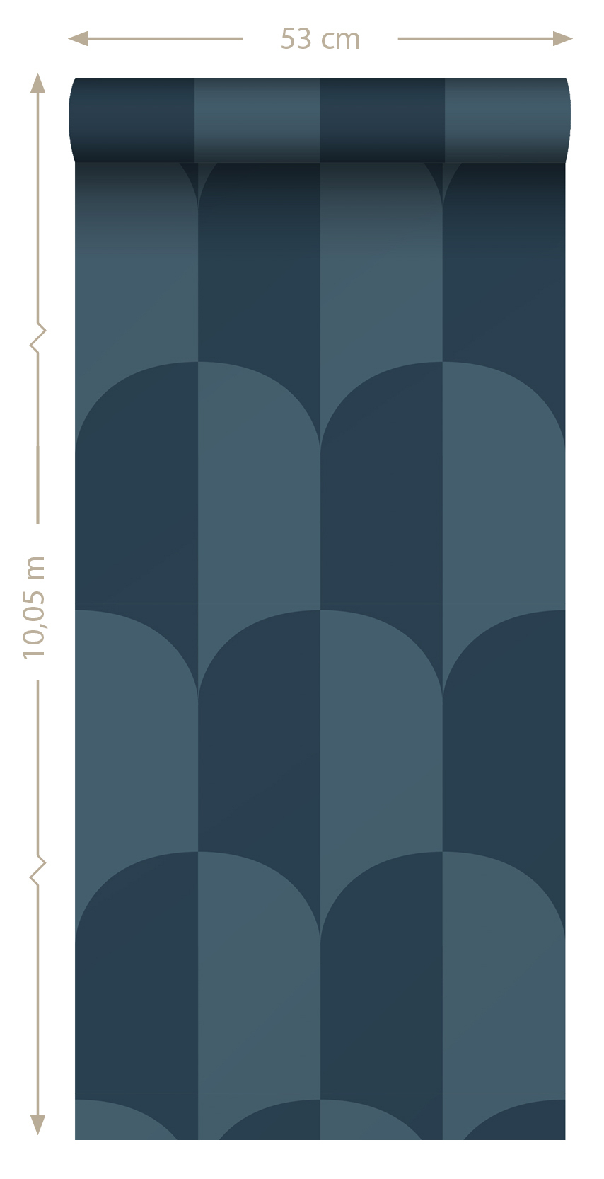 Tapete Art Deco Bogen Tapete dunkelblau Vlies 139996