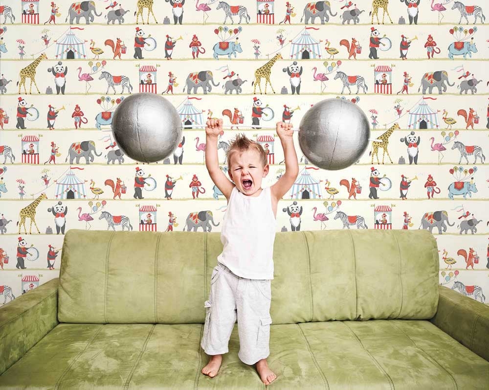 Non-woven wallpaper circus colourful-28-G56545.1M