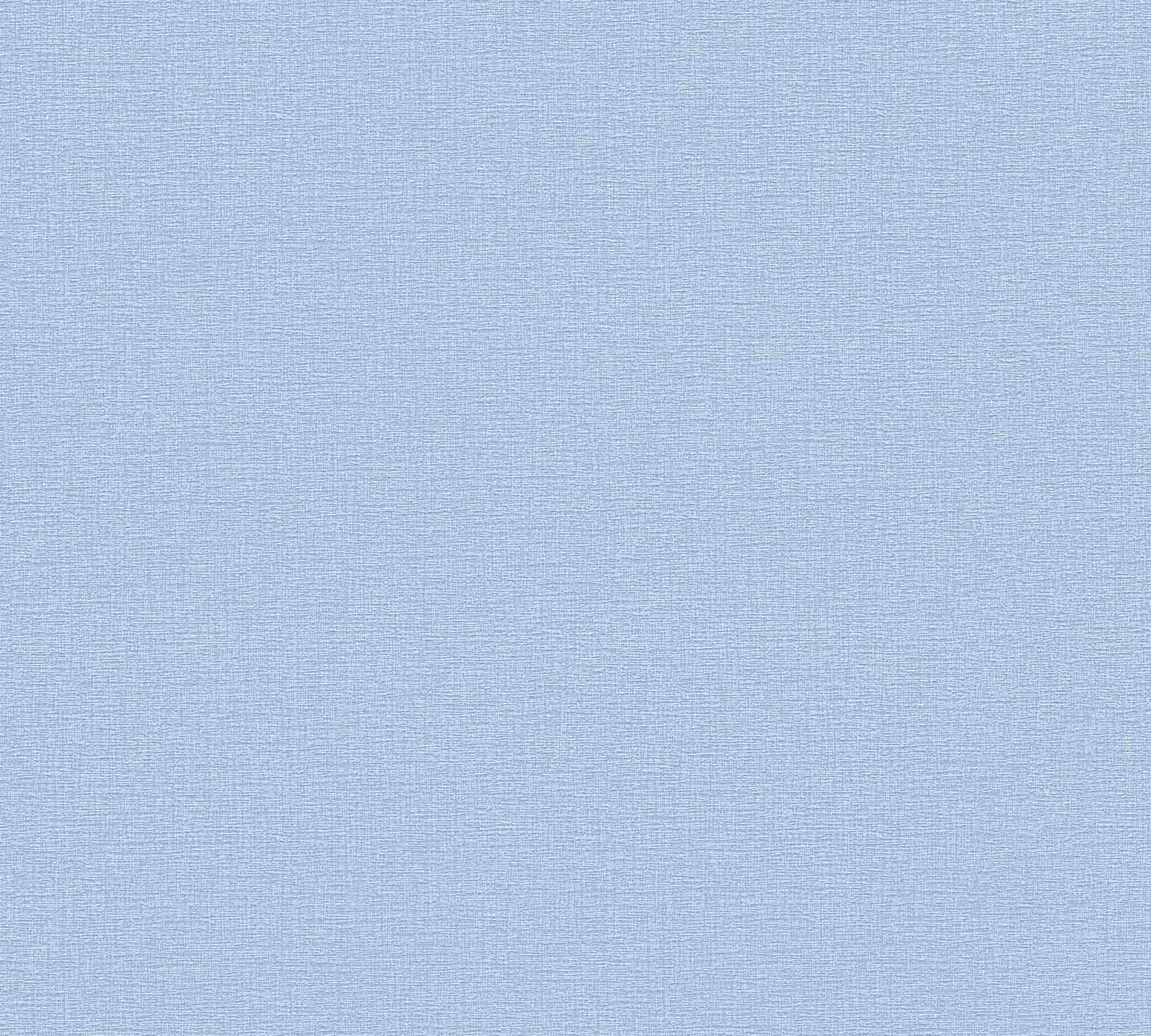 Tapete Leinenoptik einfarbig Uni hellblau Vlies 399313