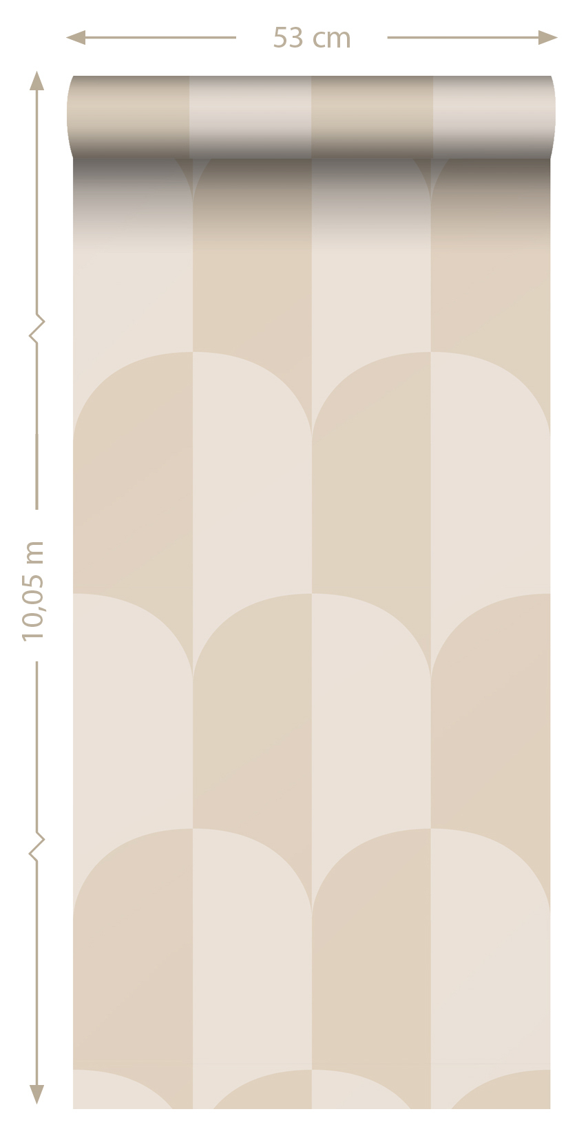 Tapete Vliestapete Art Deco Bögen beige sand 139991
