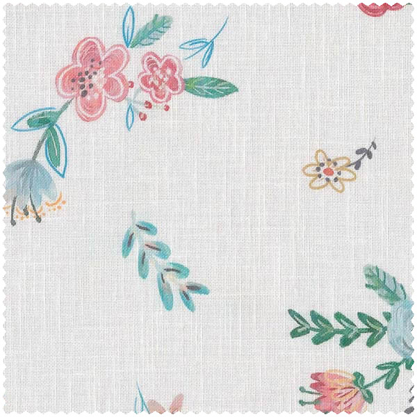 flowers flowers and twigs fabric gray and multicolored Bambino XIX Rasch 840208-23-840208.1M