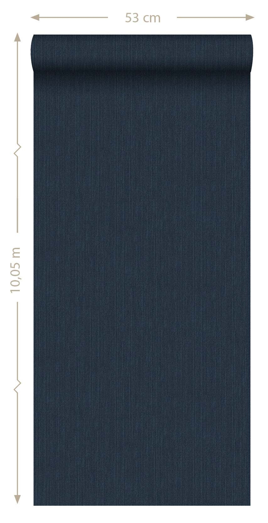 Unitapete Denim dunkelblau Vlies 148707