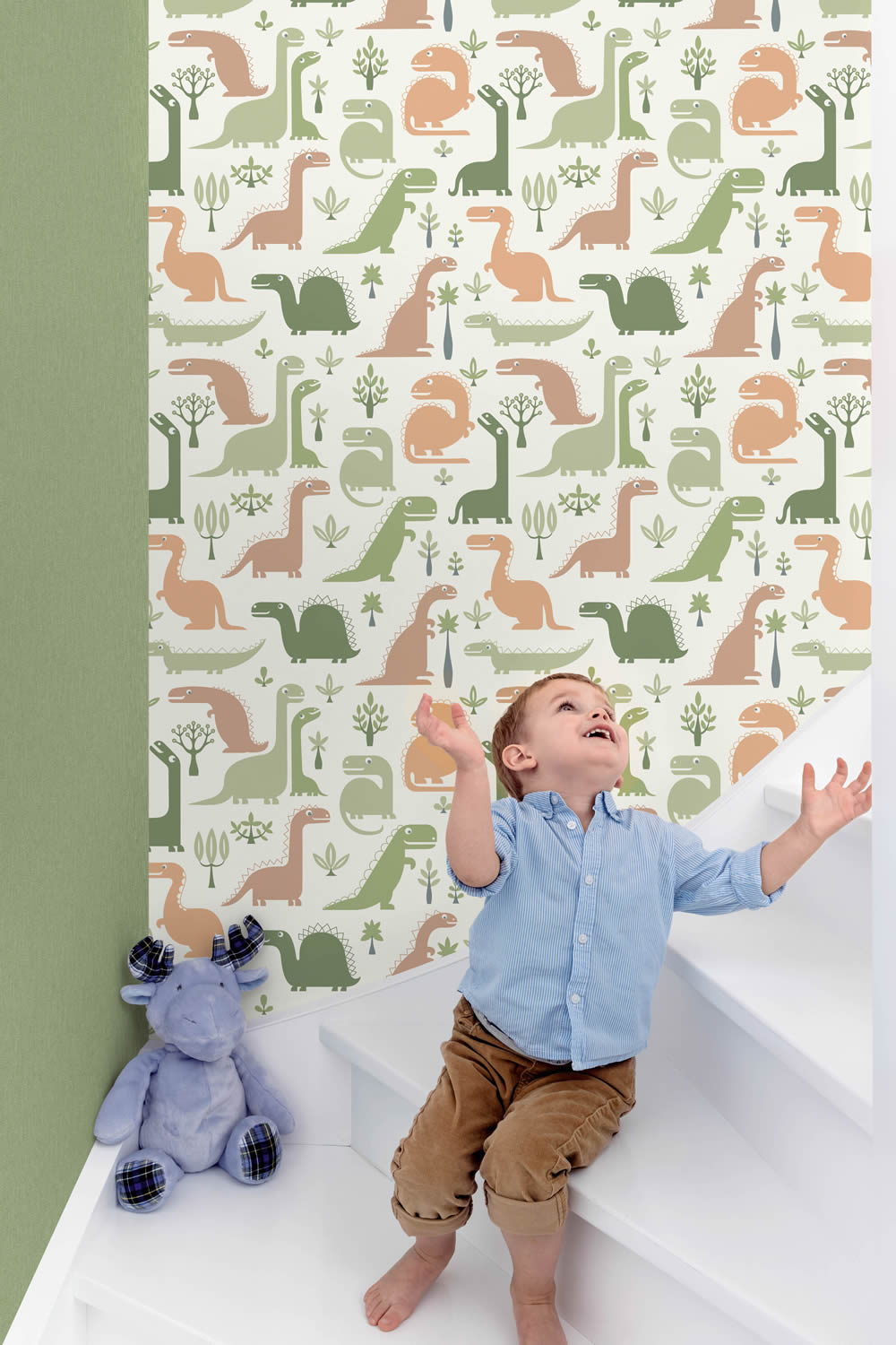 Dinosaur Pastel Wallpaper Jack n Rose Grandeco LL-10-12-8-37-LL-10-12-8.1M