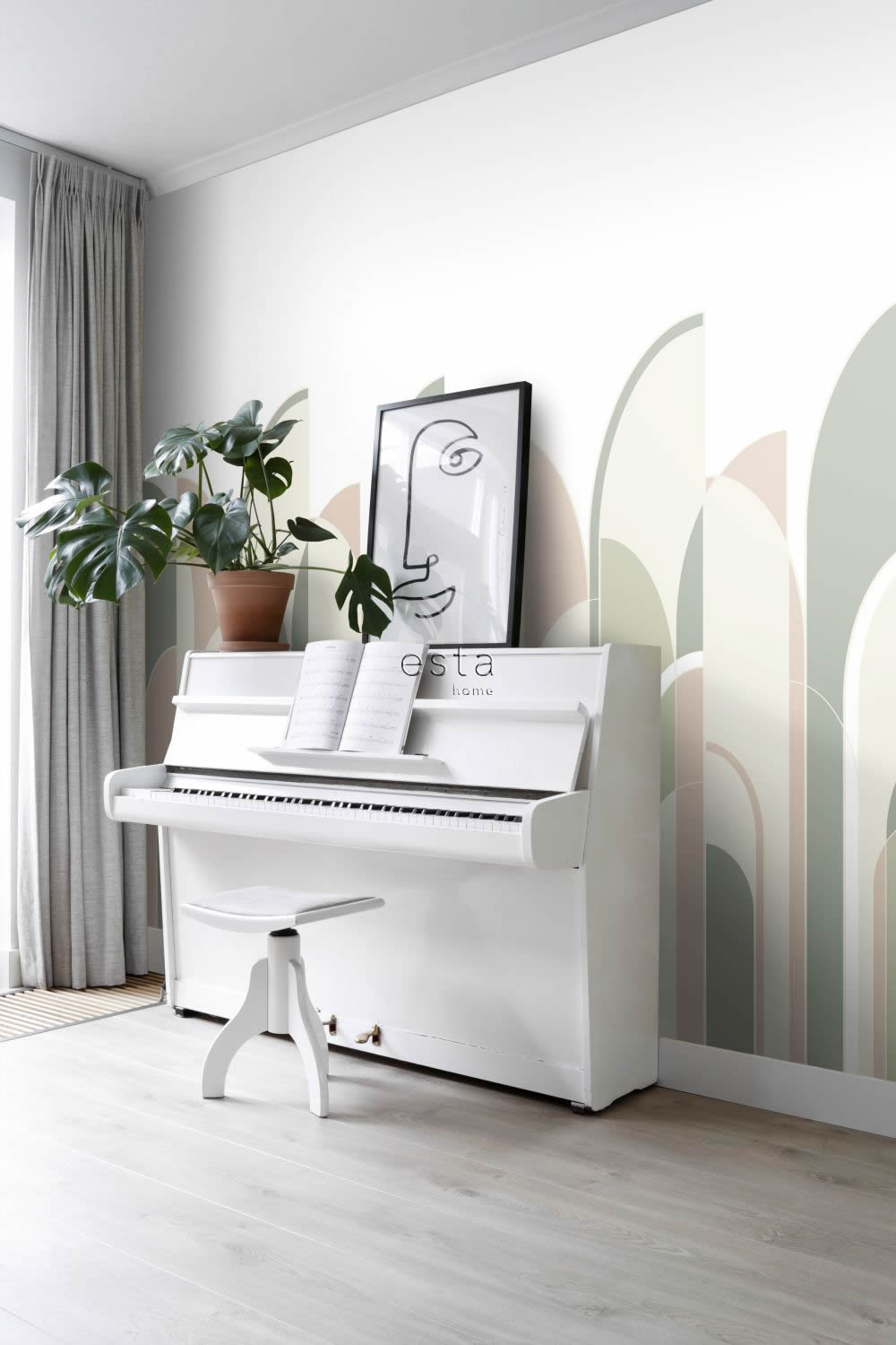 Art Deco Wandbild geometrische Formen 150 x 279 cm 158956