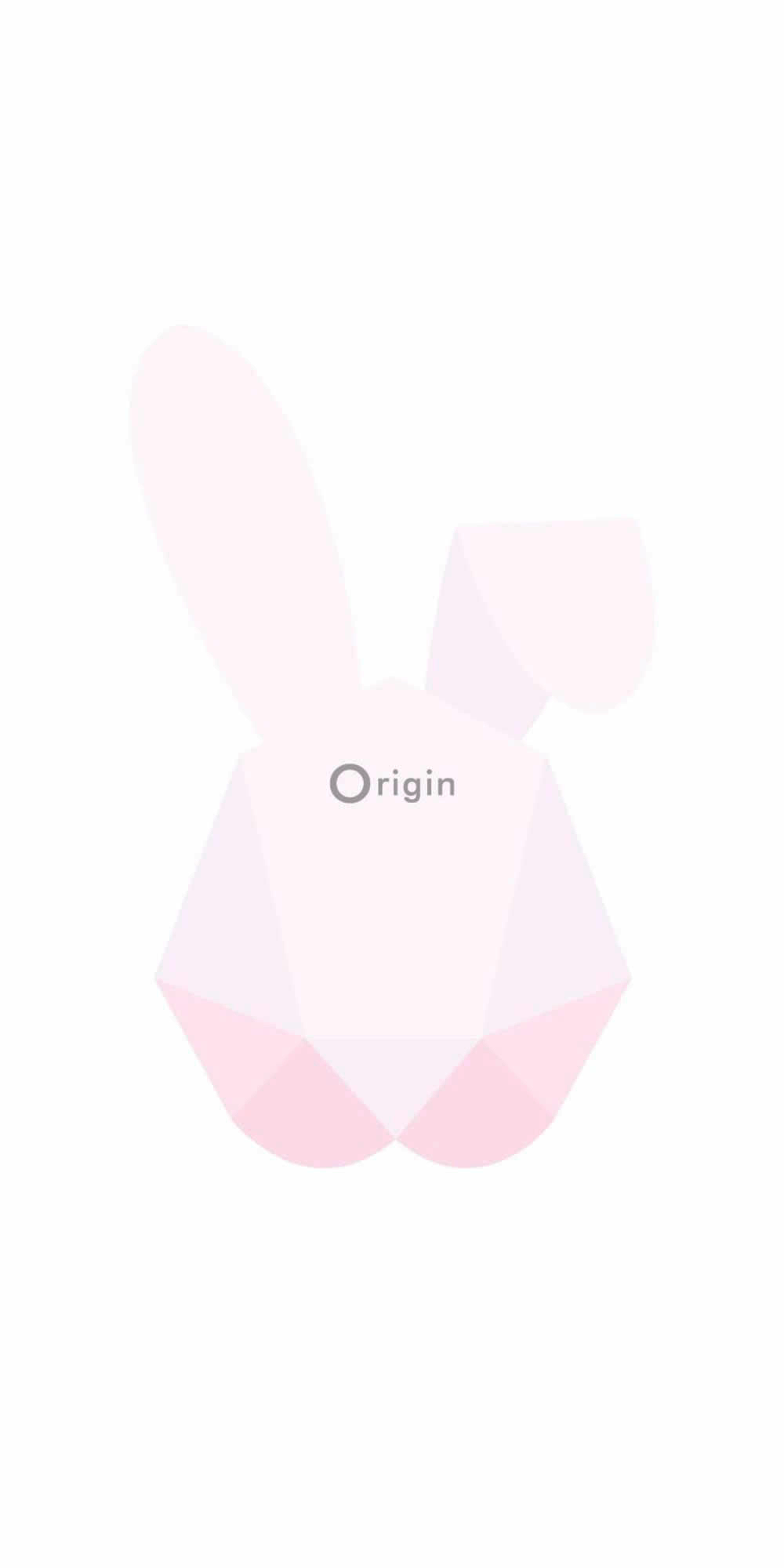 Rosa Hase Vlies Origami Wandbild
