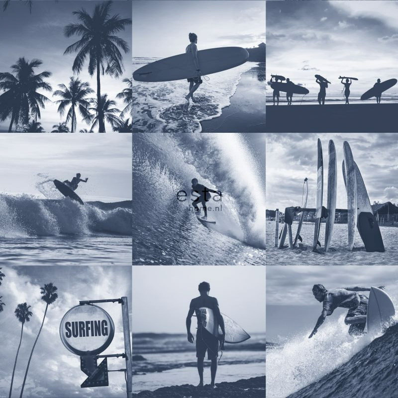 Surfer Tapete Fotomotiv dunkelblau Vlies 138954
