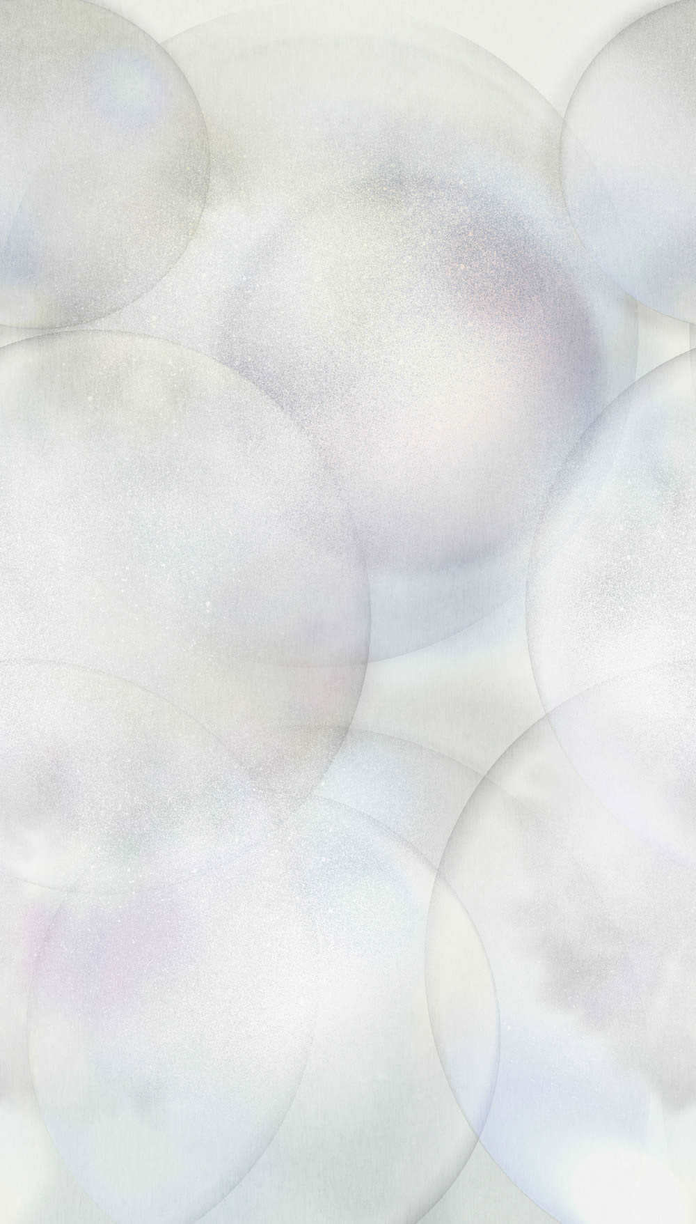 Wandbild 159 x 280 cm Seifenblasen 3 Bahnen pastell grau ML2401