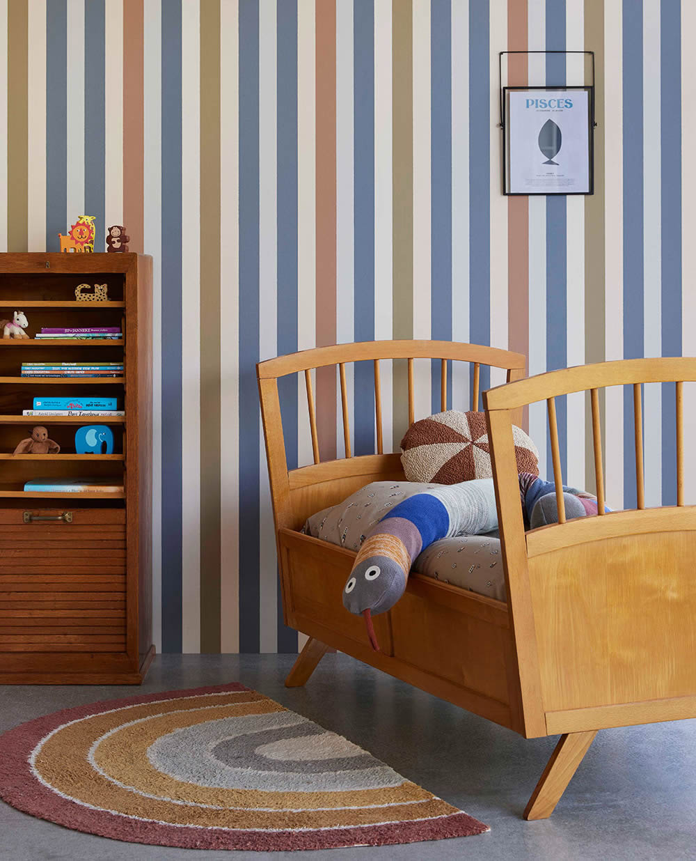 beam shapes non-woven wallpaper blue and green Explore Eijffinger 323053-55-323053