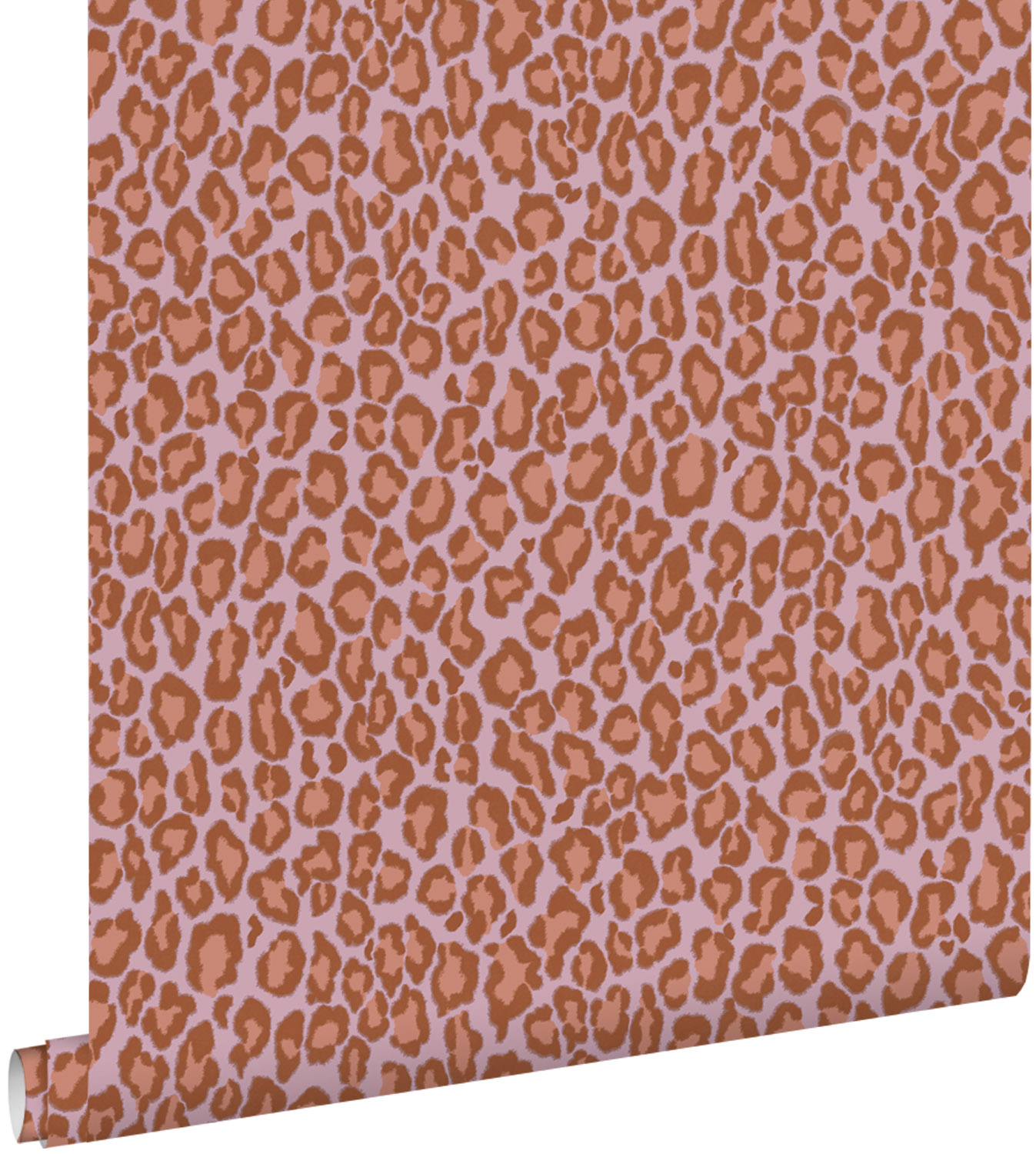 Tapete Leoparden Tapete Retro terracotta lila Vlies 131402