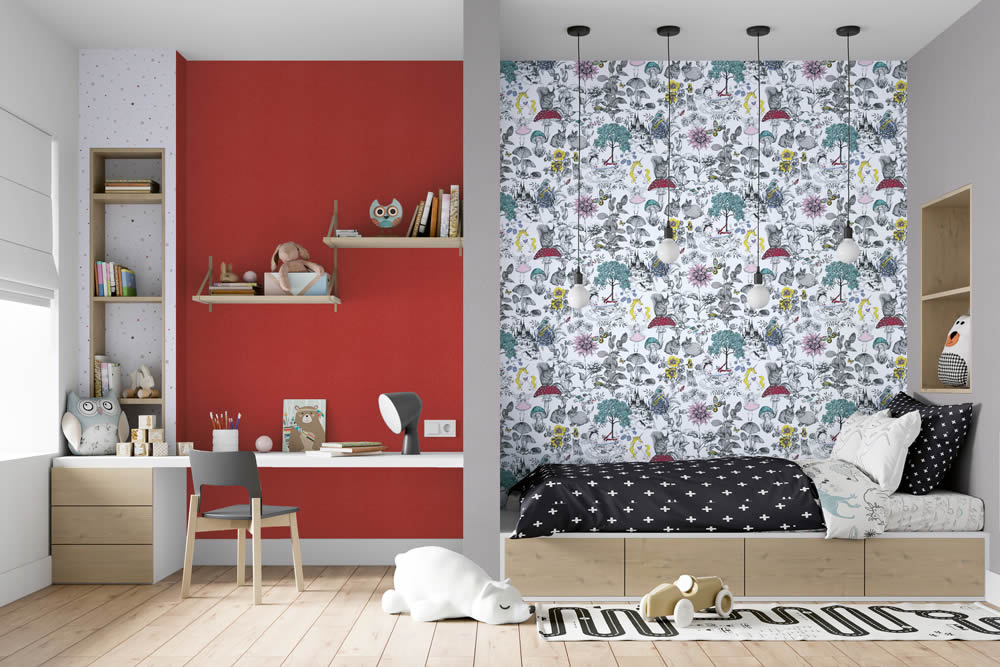 White, blue and green non-woven wallpaper splashes of color Little Love AS Creation 381161-8-381161.1M