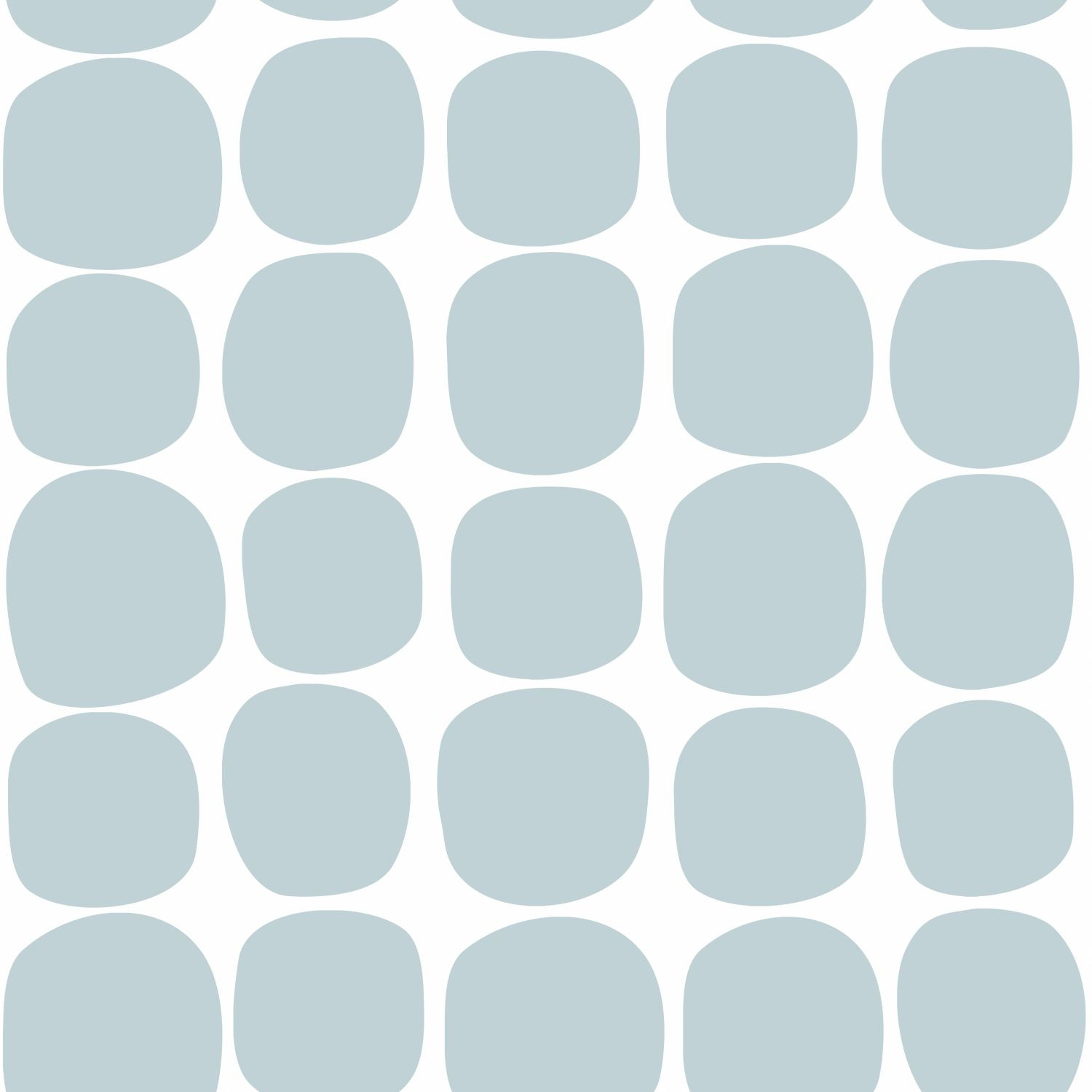 Grafische Tapete abgerundete Quadrate Scandi blau 139088