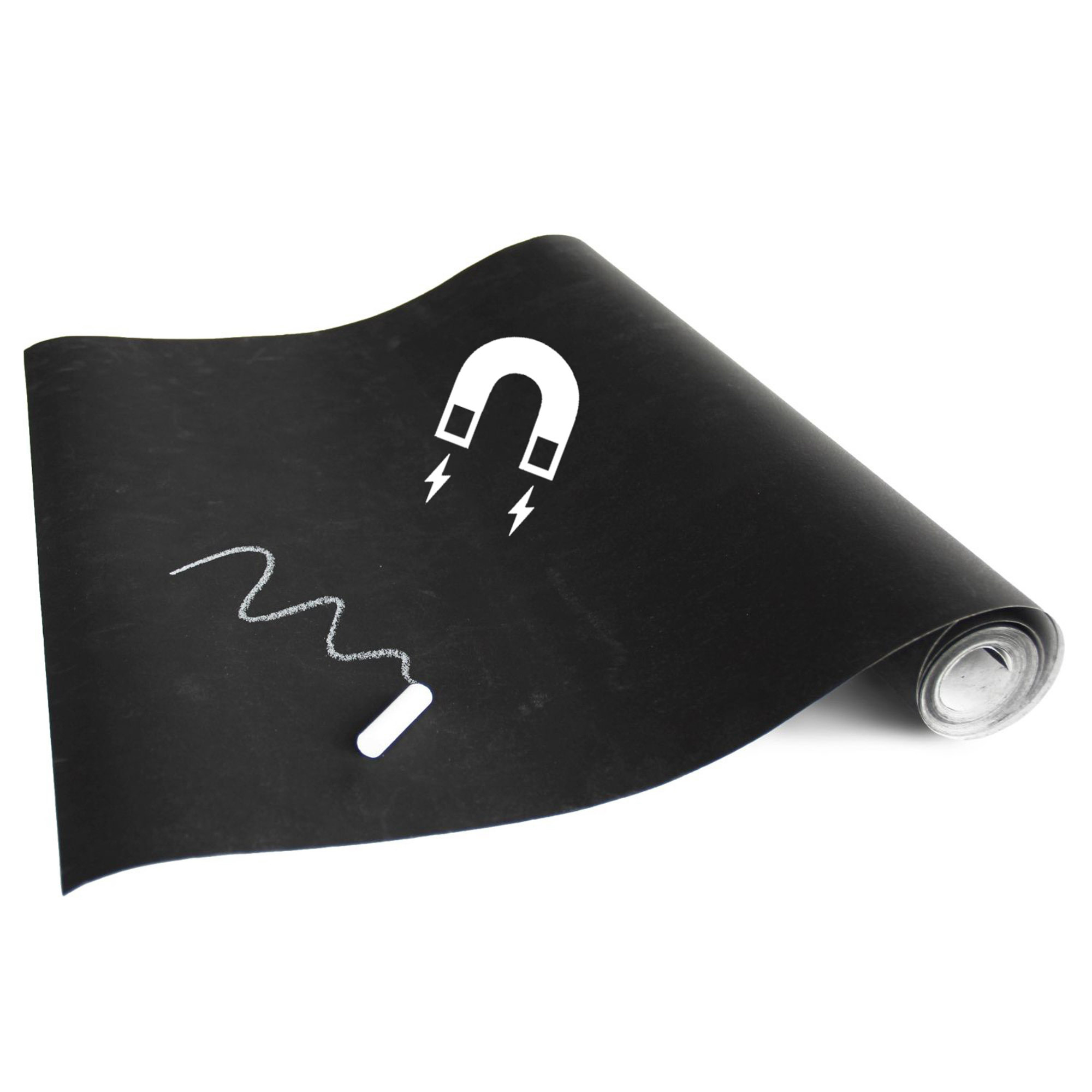 Magnet Kreidetafel Tapete schwarz Vlies 155001