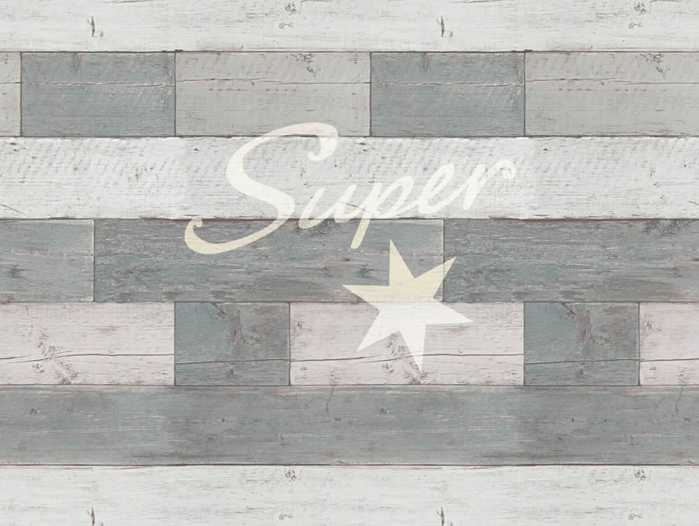 Mural Xl Gray wood look-55-364200