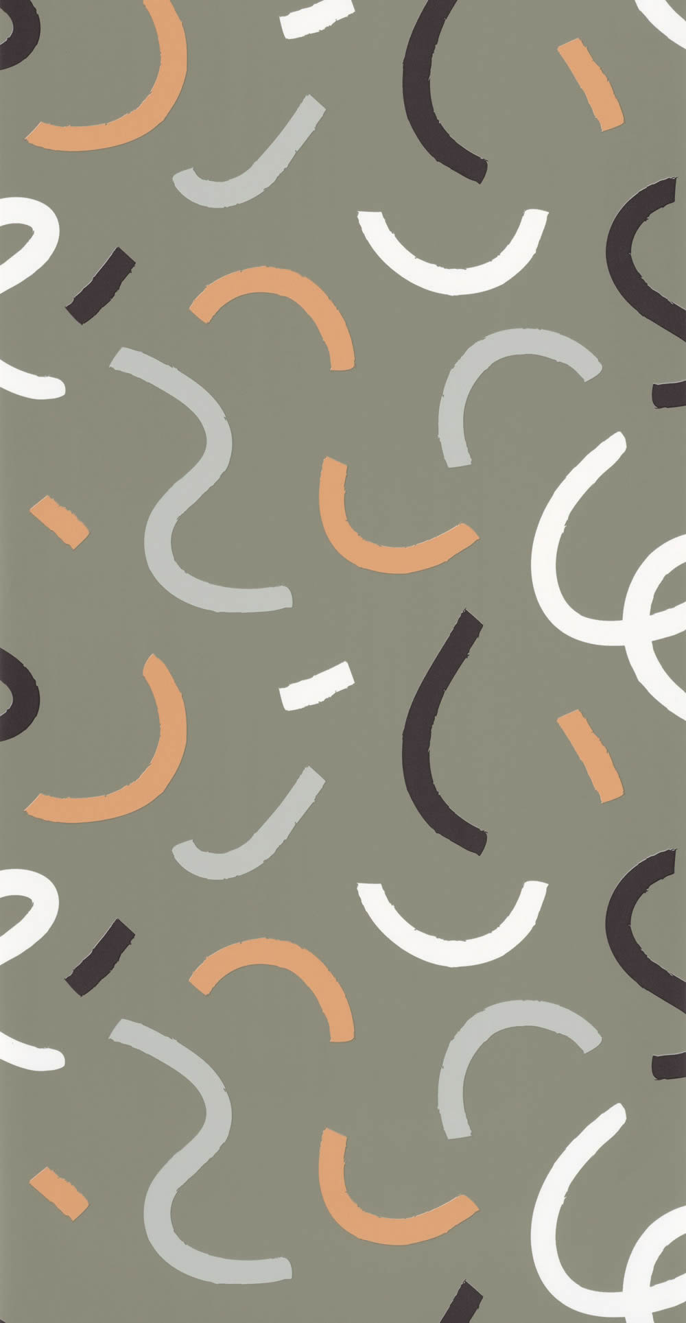 Moss green and colorful wallpaper small lines Young and freer YNF103397010-36-YNF103397010.1M