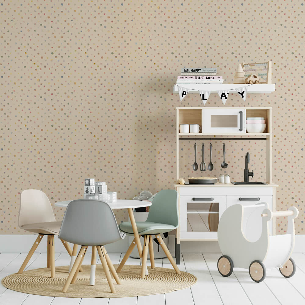 Große und kleine Farbkleckse Beige Vliestapete Great Kids Hohenberger 26838-75-26838-HTM.1M