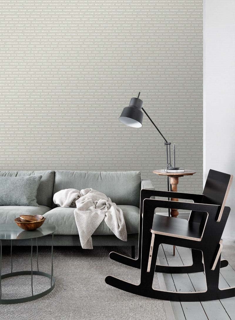 Beach Schrift Tapete maritim beige Vlies 138958