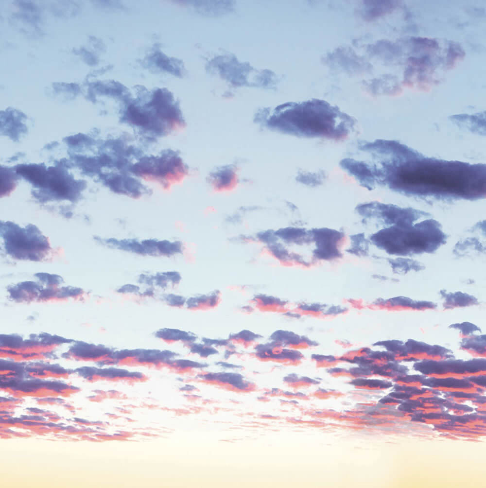 Wolken Blau-Lila Wandbild