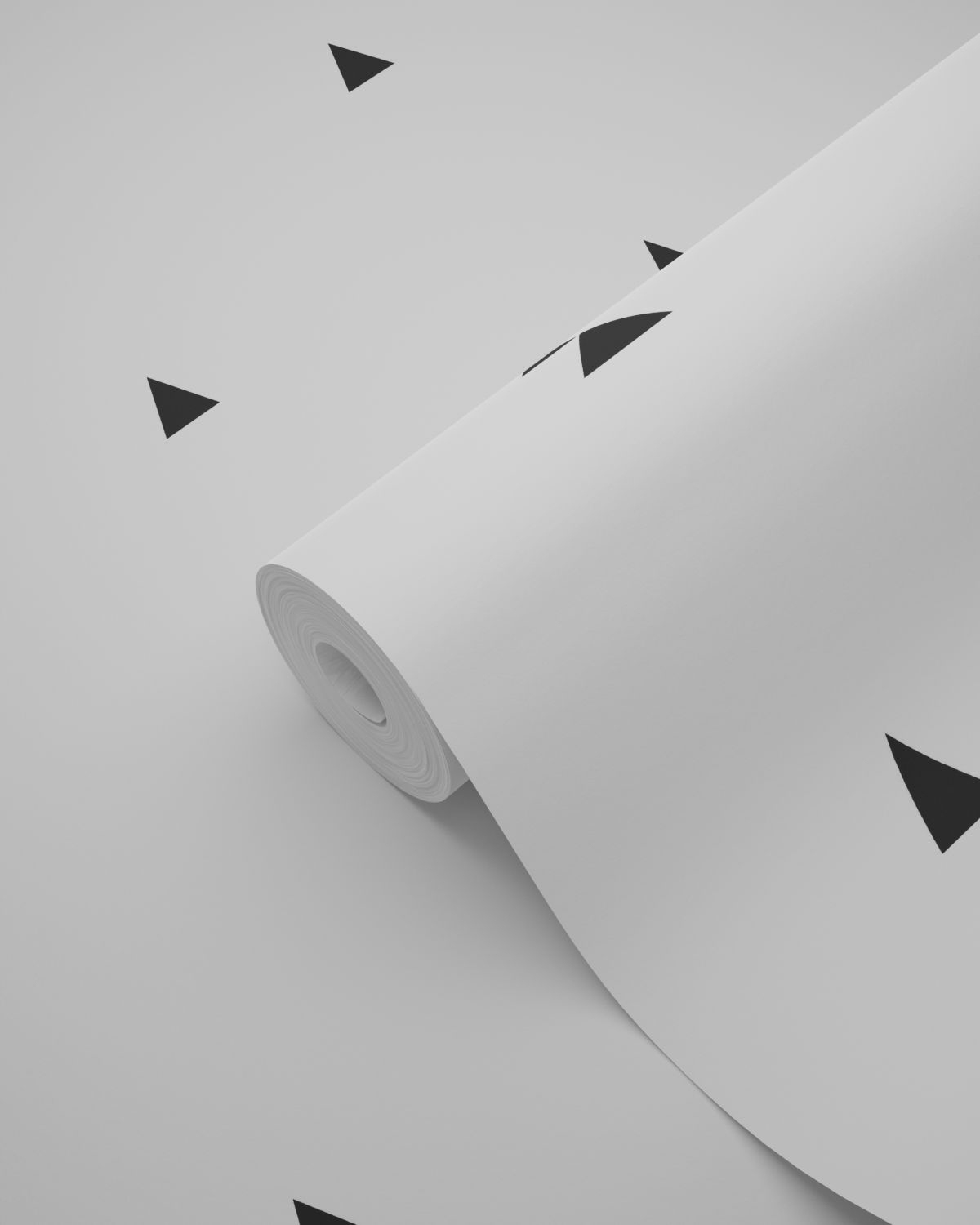 Tapete Vliestapete Dreiecke minimalistisch Scandi schwarz weiß 347681