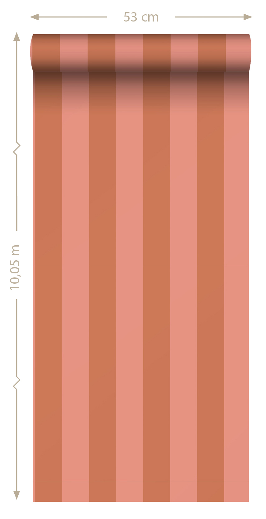 Tapete Vliestapete Streifen terracotta rosa Retro 139905