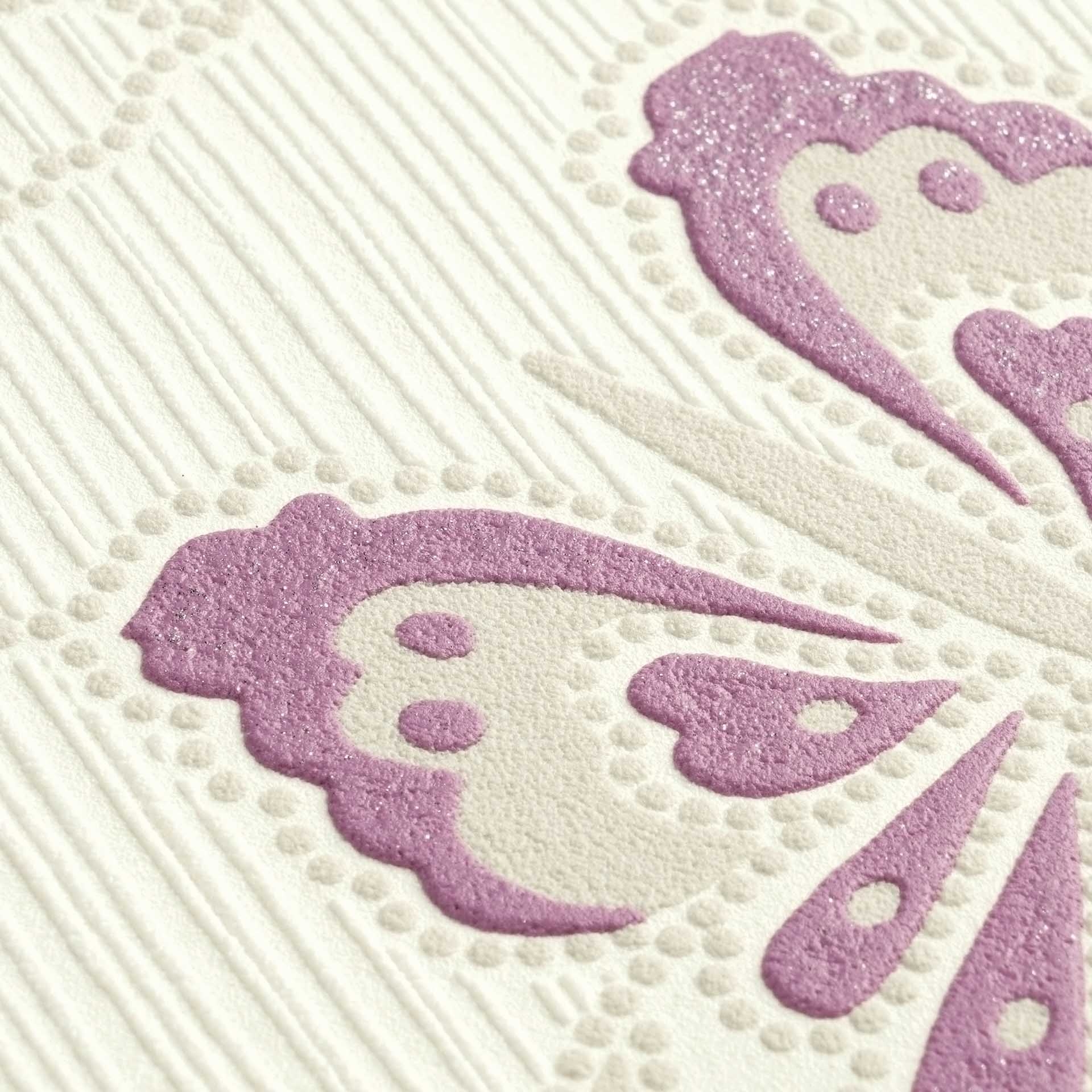 Tapete Schmetterling Tapete lila creme Vlies 347651