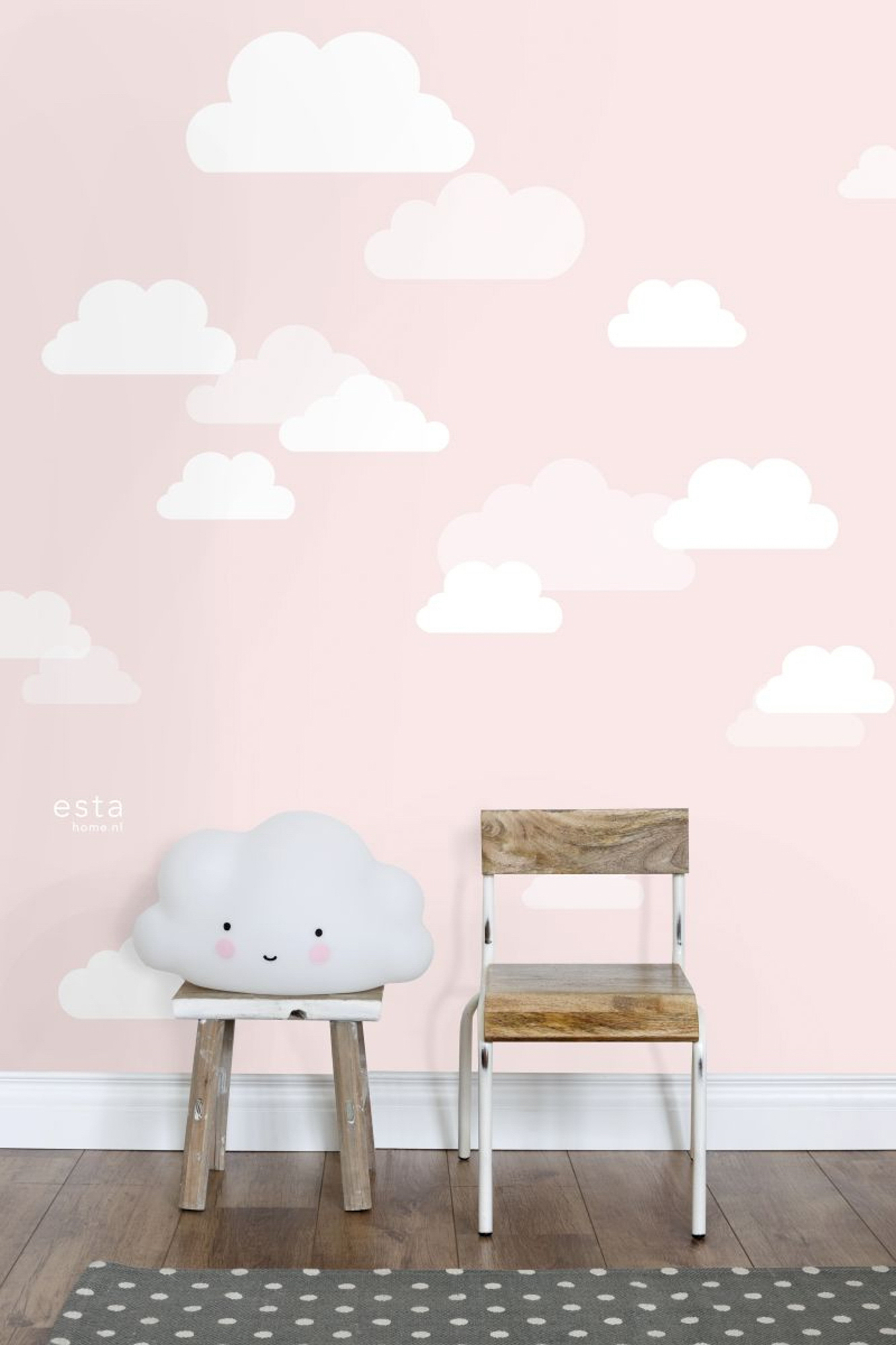 Wandbild Wolken rosa 200 x 279 cm 158843