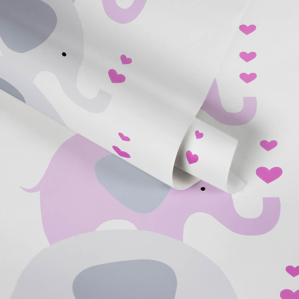 Tower of animals pink and gray non-woven wallpaper Little Love AS Creation 381352-8-381352.1M
