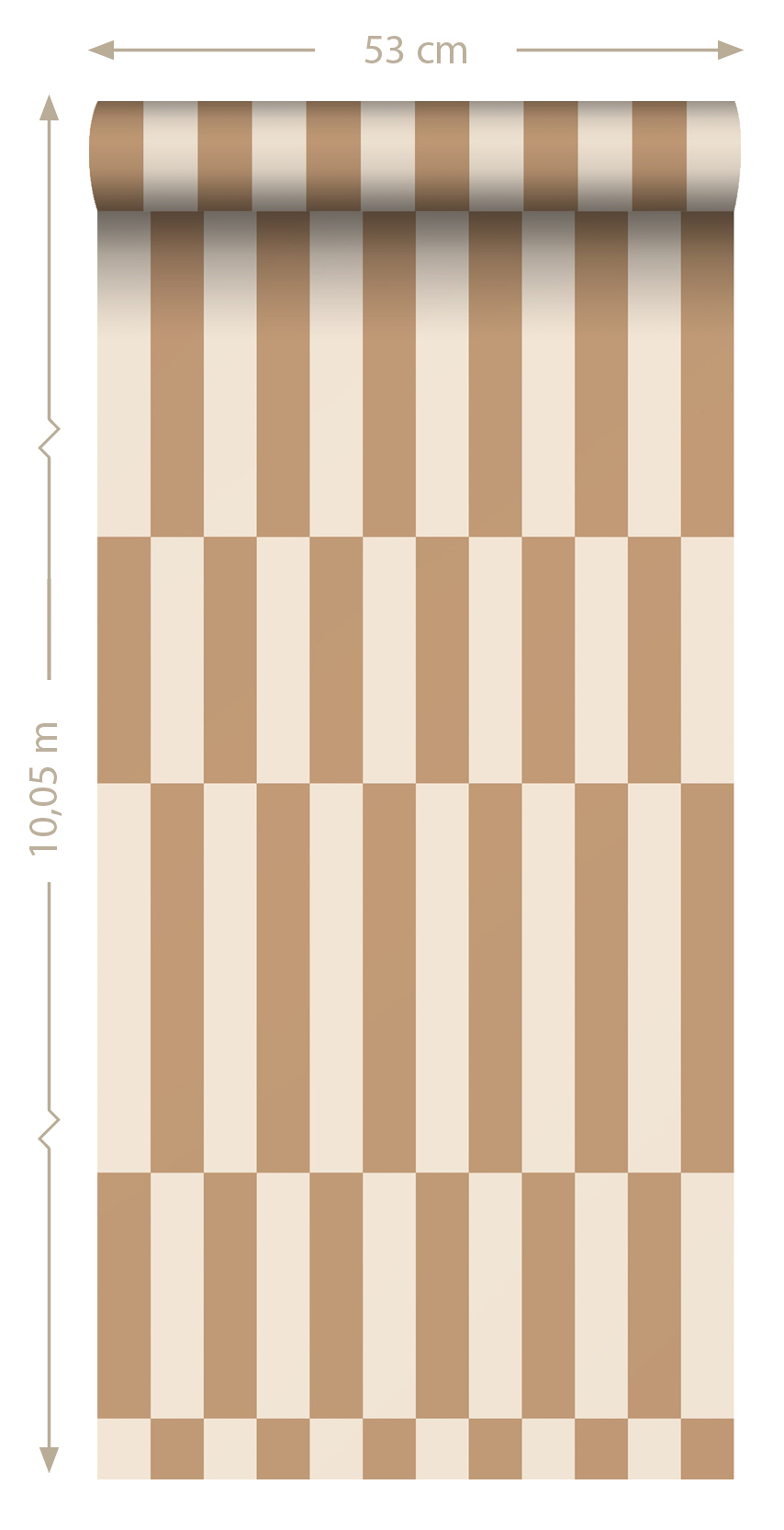 Tapete Vliestapete Streifen braun beige Retro 131214